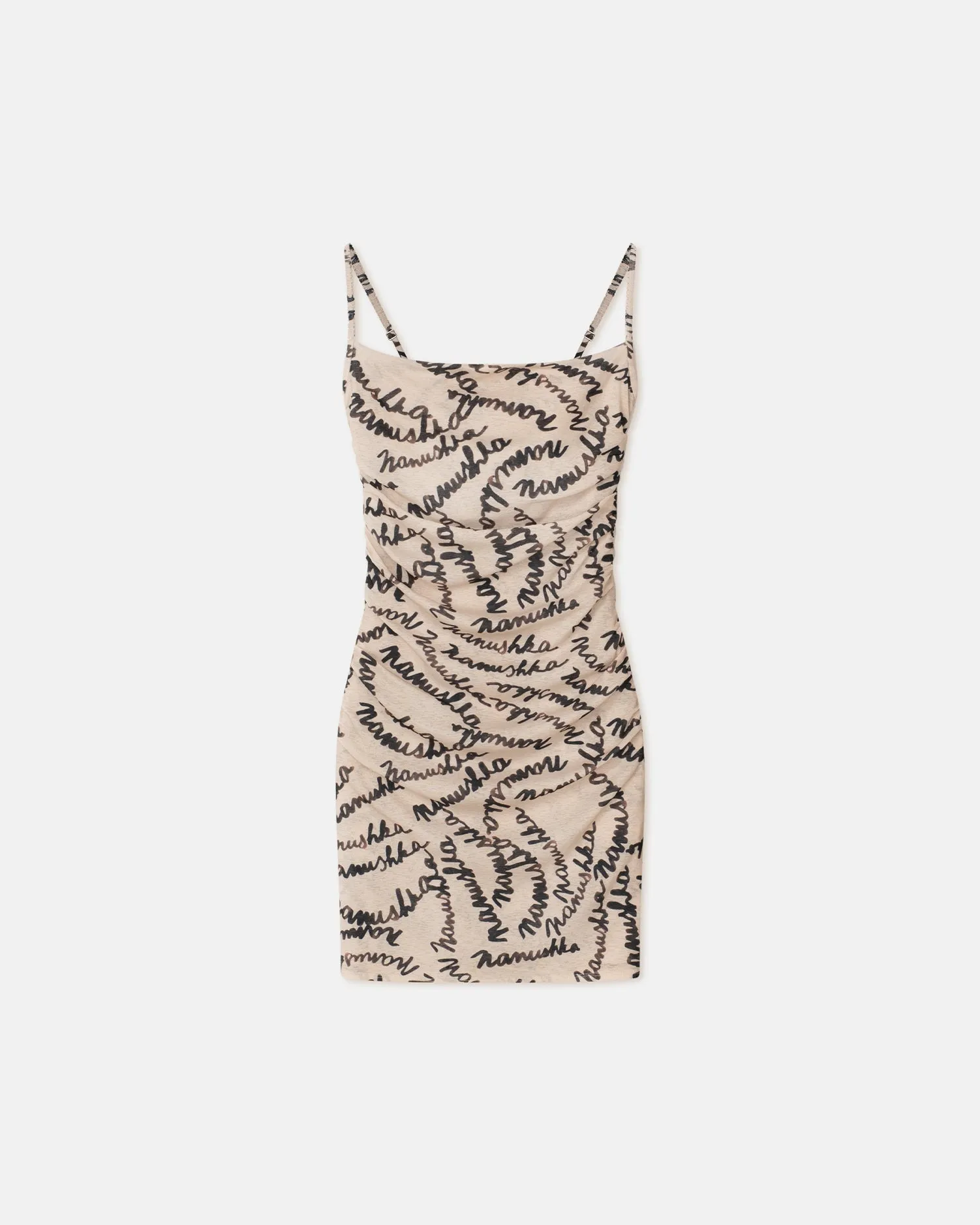 Adie - Mesh-Jersey Dress - Scribble Logo