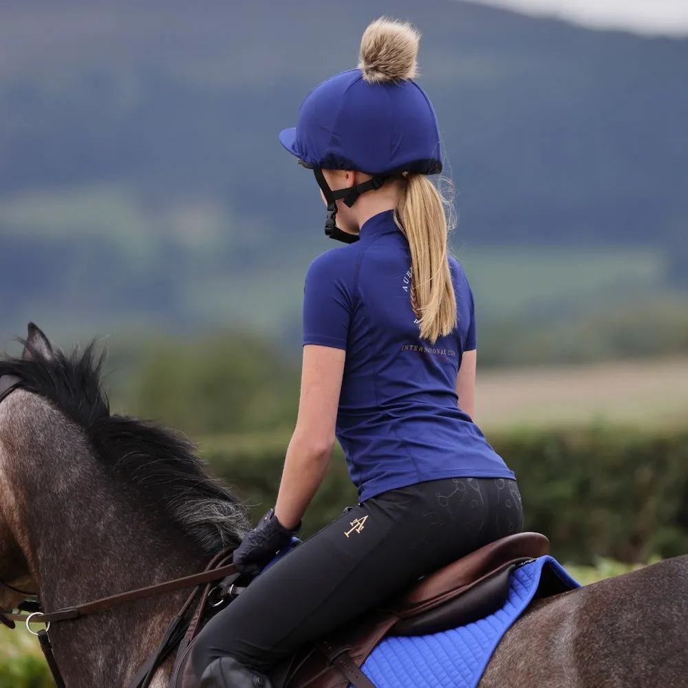 Aubrion Team Young Rider Short Sleeve Base Layer Navy