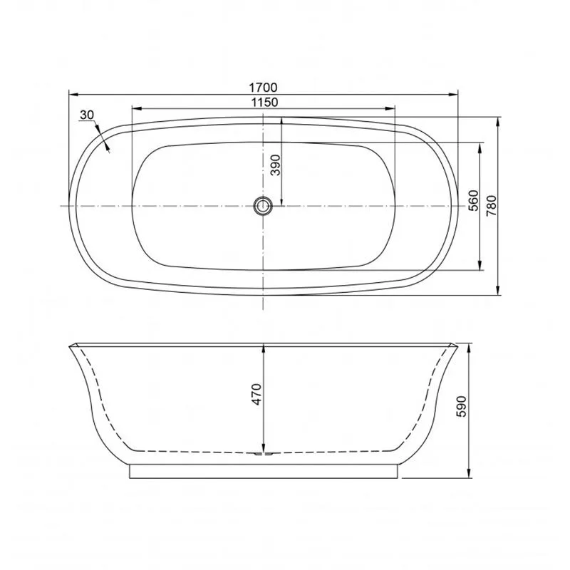 Belbagno Baden Freestanding Bath Tub