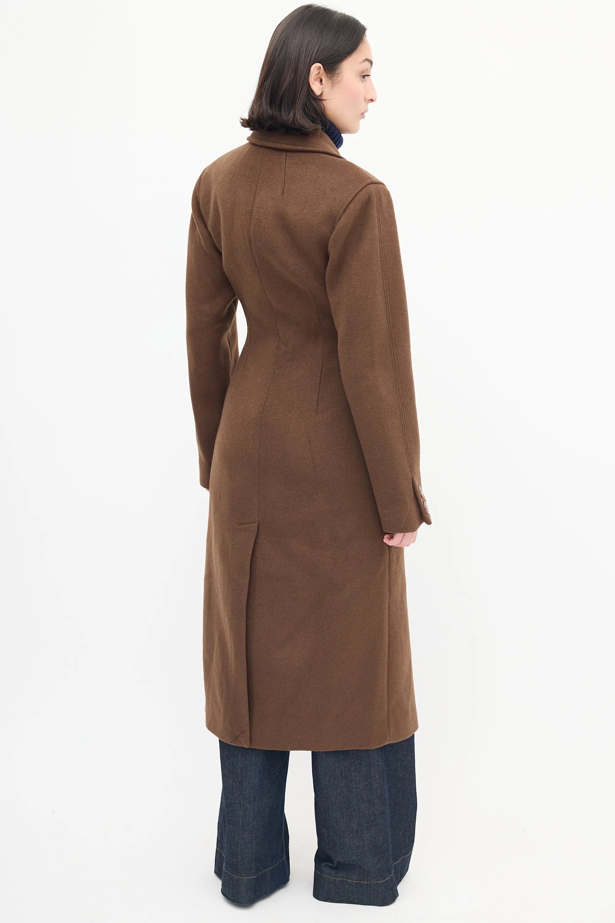 Brown Wool Marianna Long Coat
