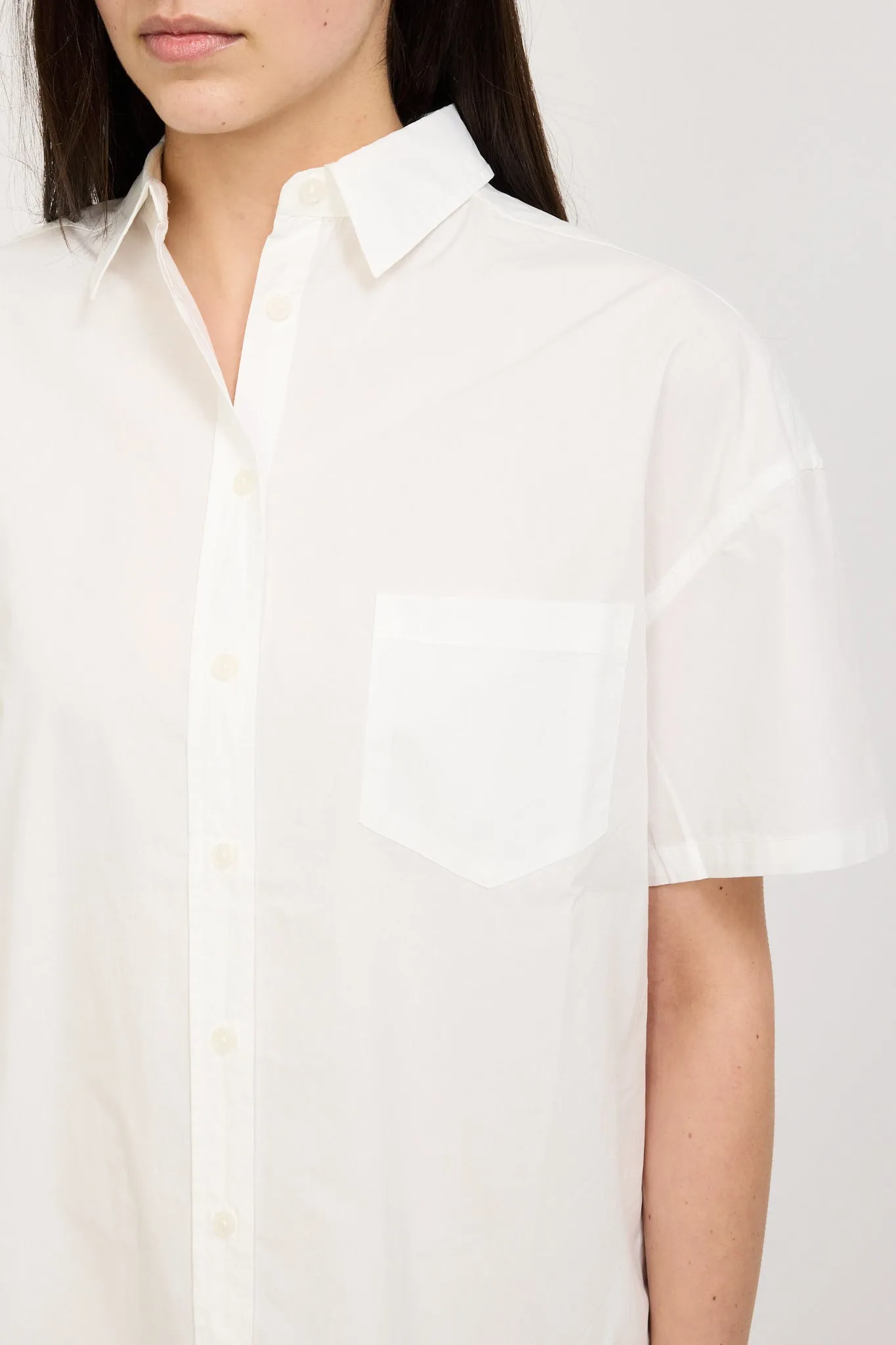 Chiara Short Sleeve Shirt Dress White