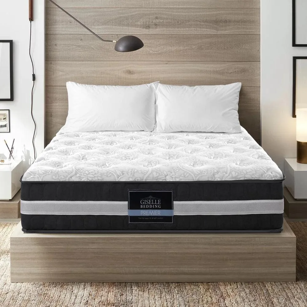 Giselle Bedding Lotus Tight Top Pocket Spring Mattress 30cm Thick - Queen