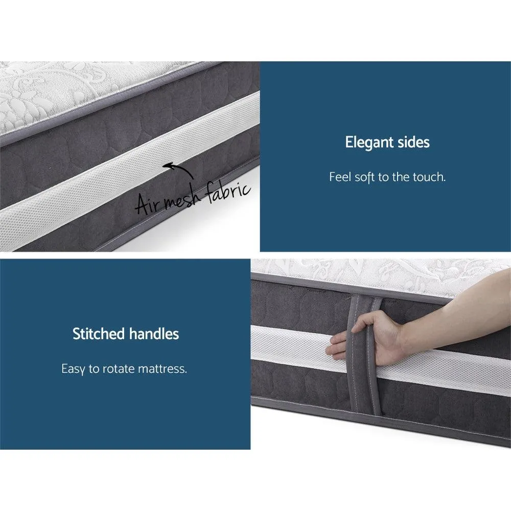 Giselle Bedding Lotus Tight Top Pocket Spring Mattress 30cm Thick - Queen