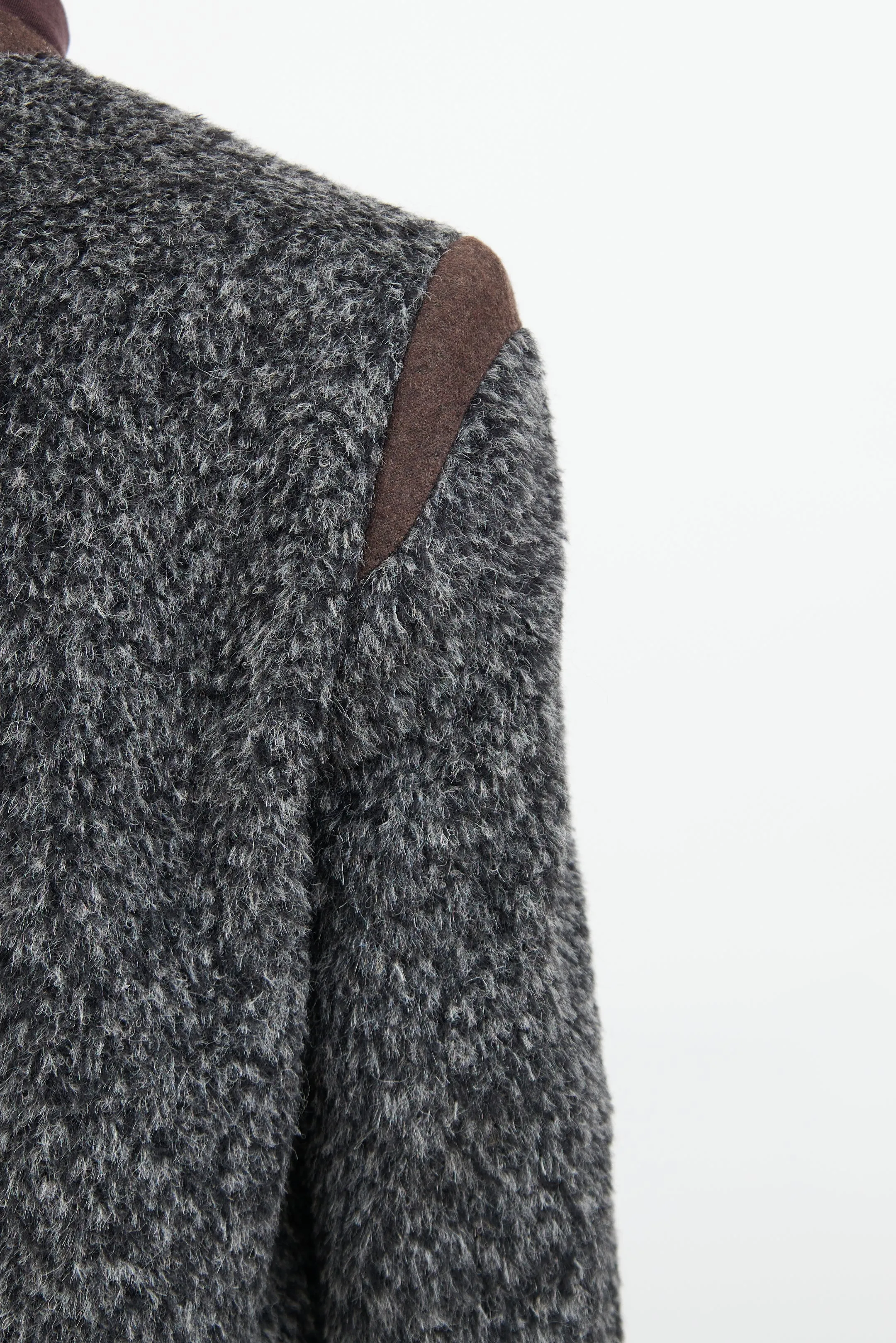 Grey & Green Panelled Coat