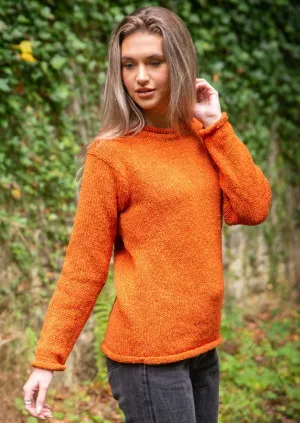 Ladies Roll Neck Sweater | Orange