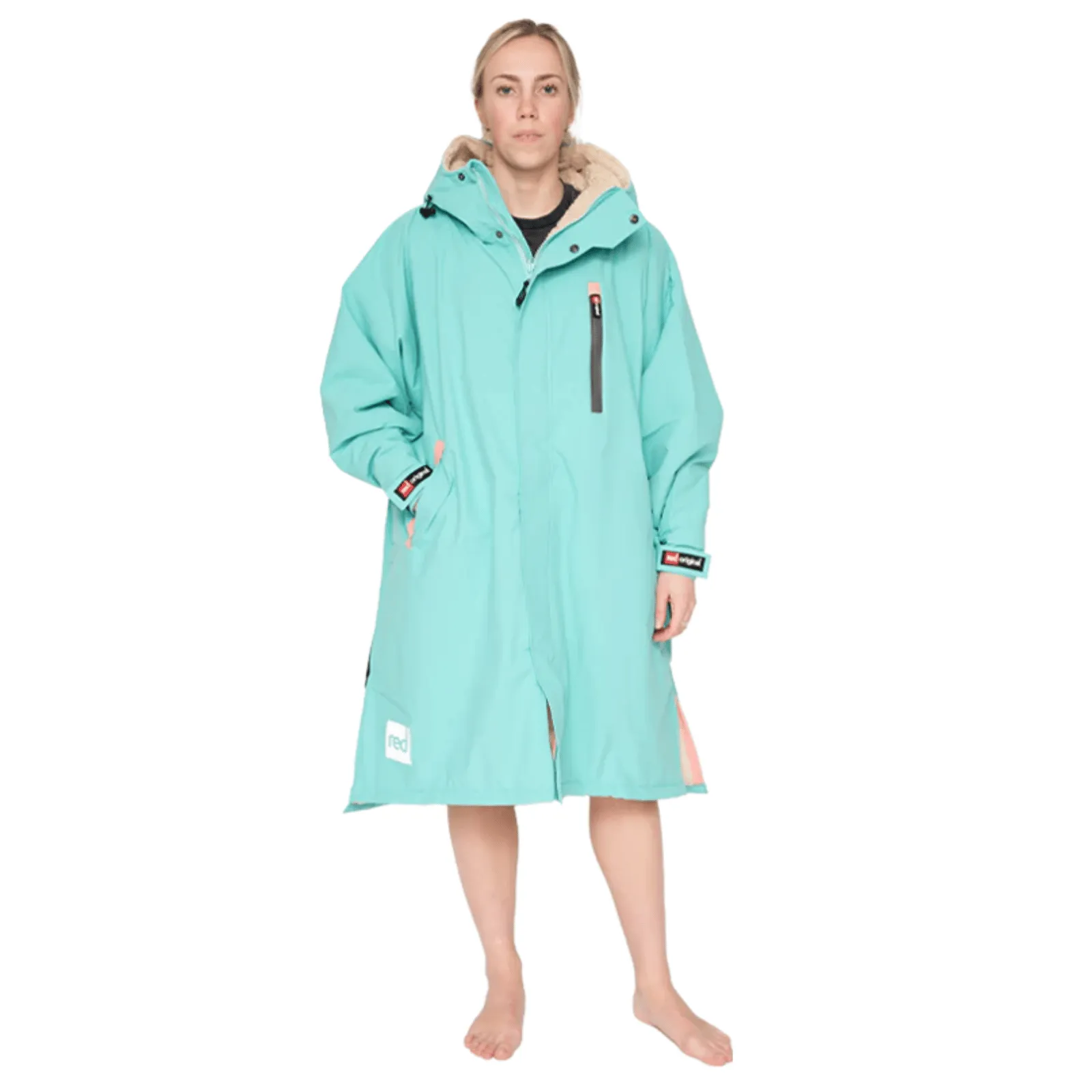 Red Adults Pro Long Sleeve Waterproof Dry Changing Robe EVO