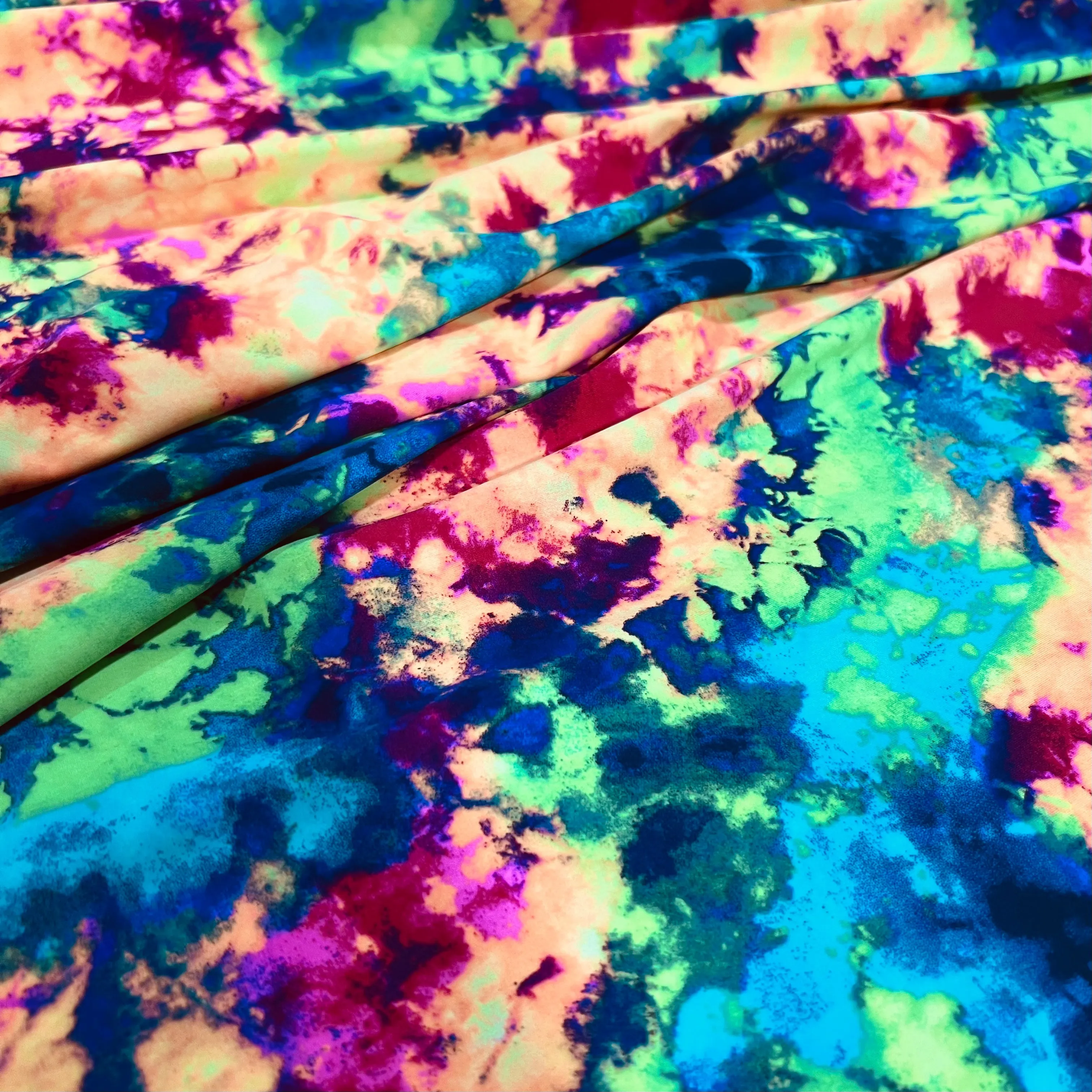 UV Glow Acid Splash Spandex Fabric