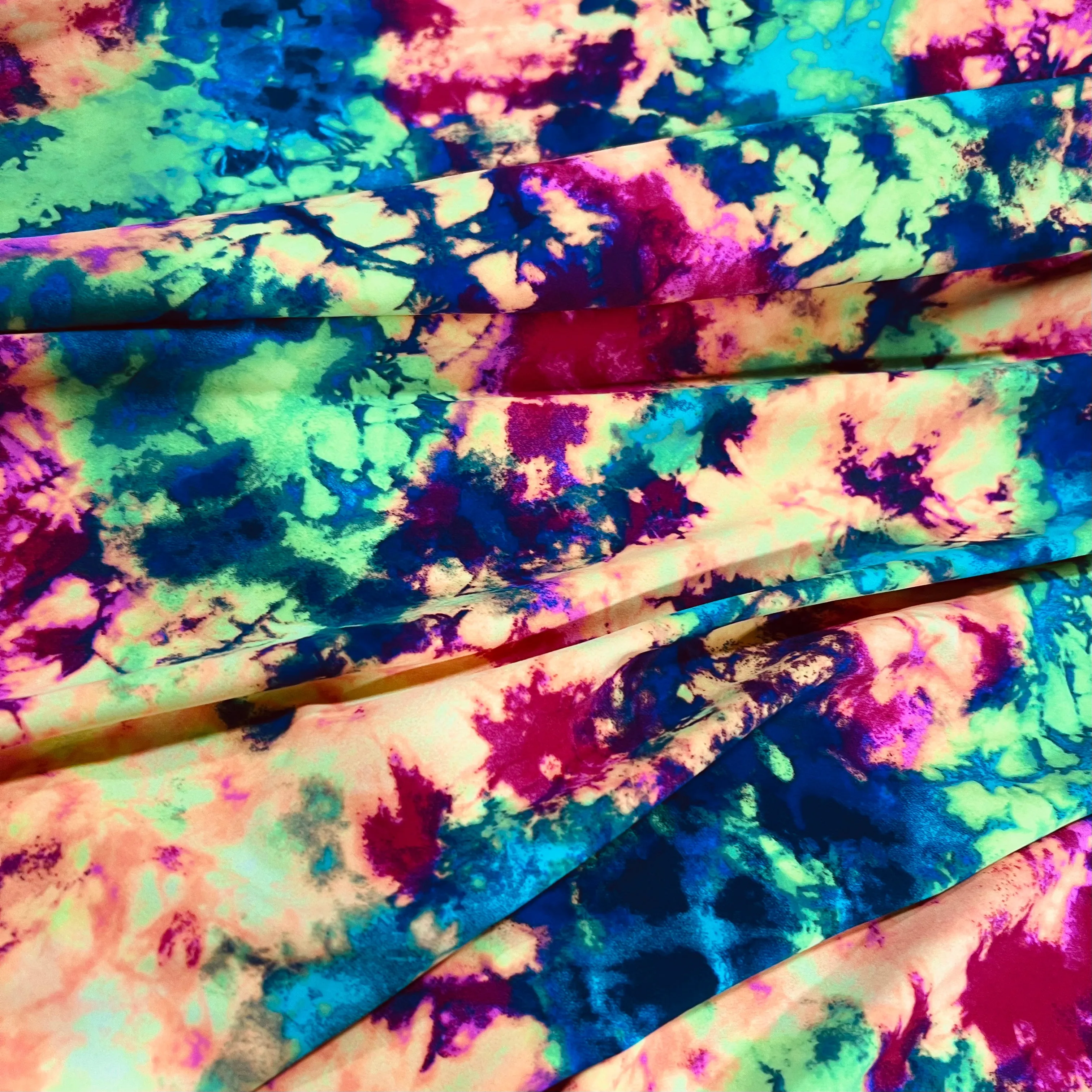 UV Glow Acid Splash Spandex Fabric