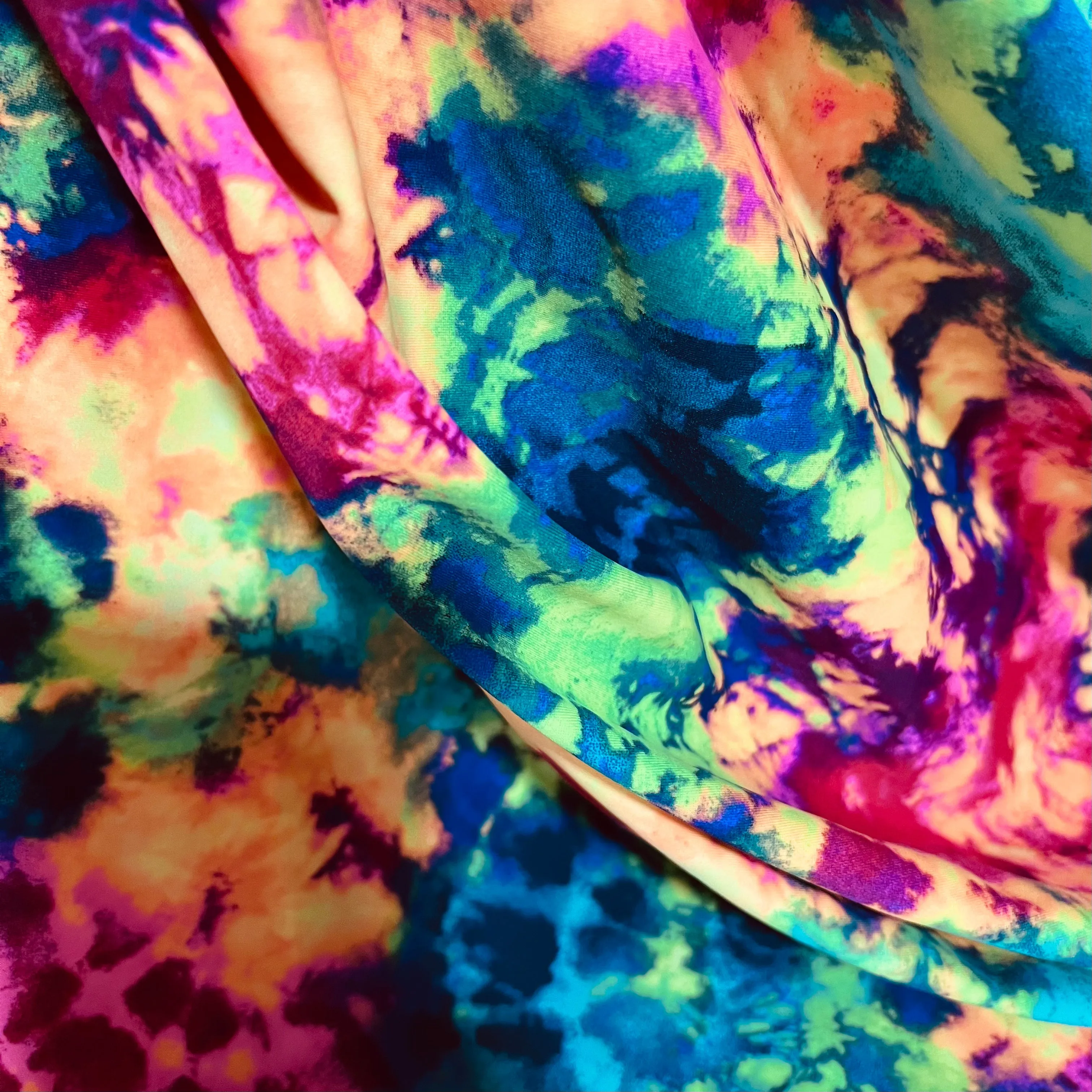 UV Glow Acid Splash Spandex Fabric