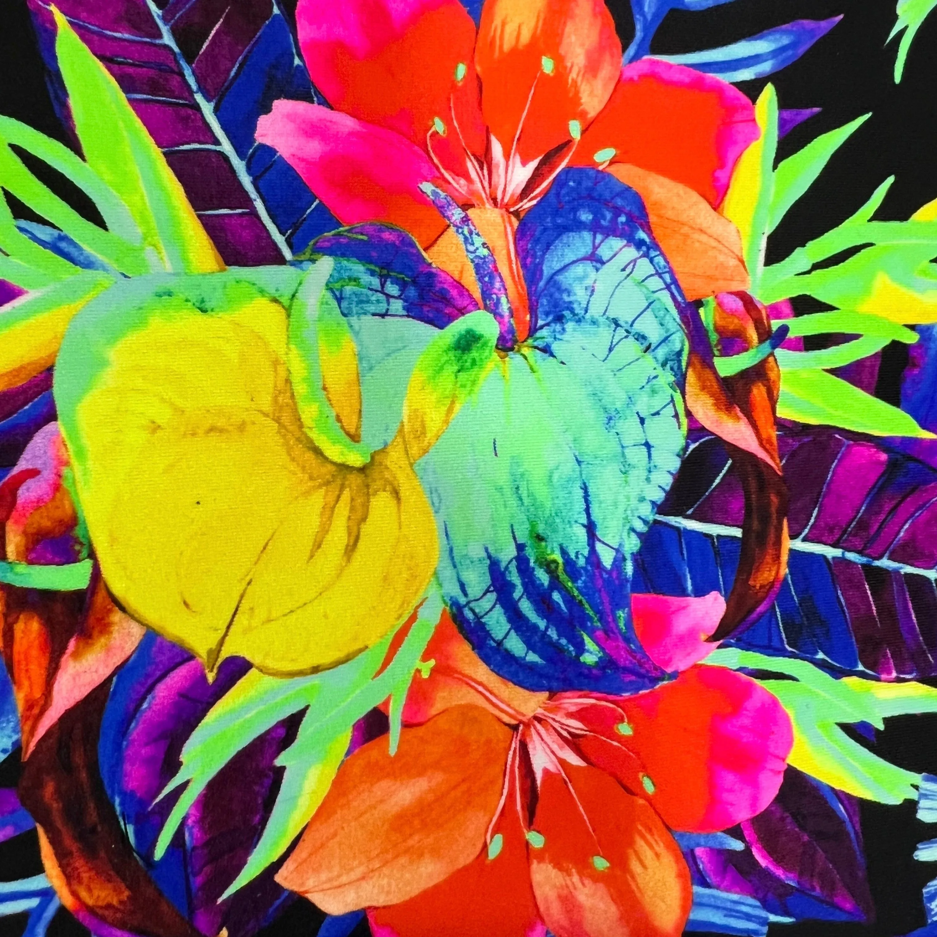 UV Glow Sonic Bloom Fabric