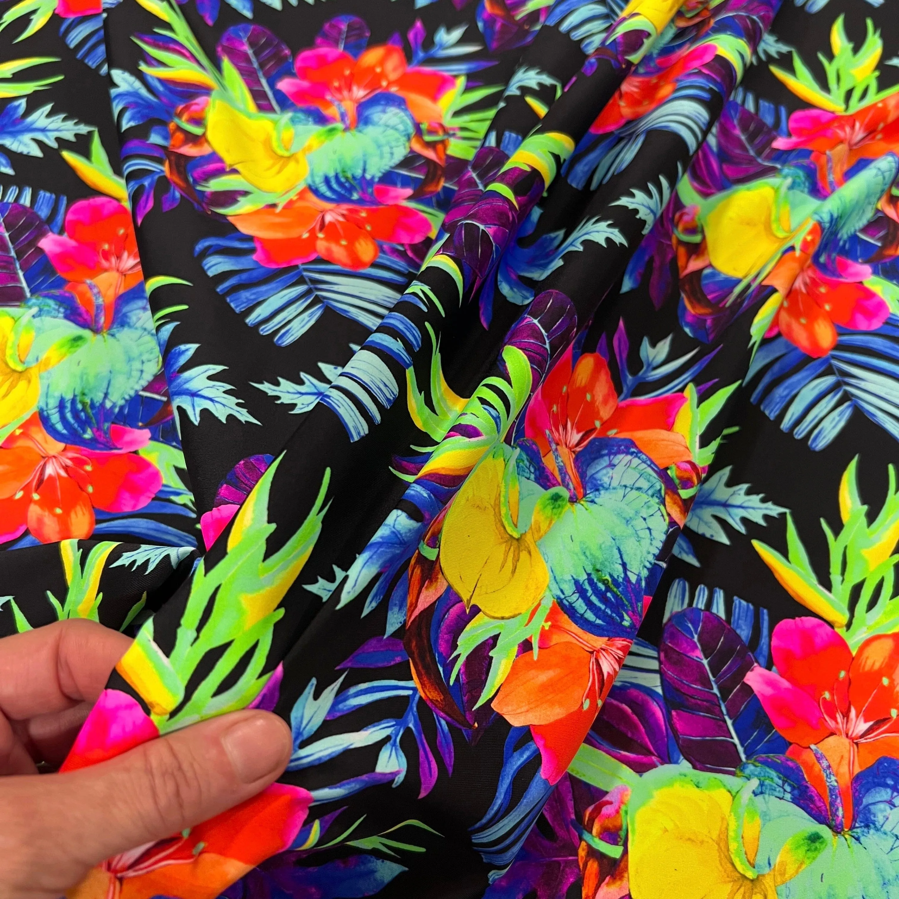 UV Glow Sonic Bloom Fabric