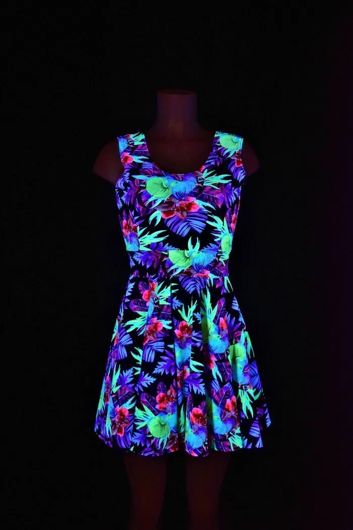 UV Glow Sonic Bloom Fabric